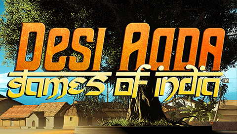 Desi Adda Games of India title screen for PSP